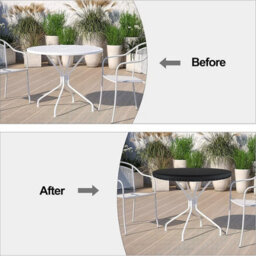 Garden Table Cover, Round Outdoor Protective Waterproof, Uv Resistant, Oxford Fabric - thumbnail 4