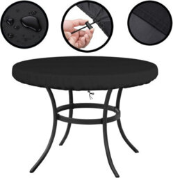 Garden Table Cover, Round Outdoor Protective Waterproof, Uv Resistant, Oxford Fabric - thumbnail 6