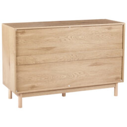 Wyld And Coco Boho Home 6-Drawer Chest In Light Brown With Rattan Fronts - W120 X D40 X H78Cm - thumbnail 6