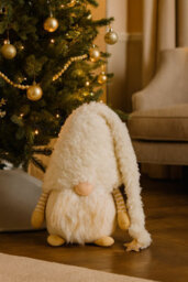 Marco Paul 28Cm Christmas Gonk Decoration - Ivory - thumbnail 4