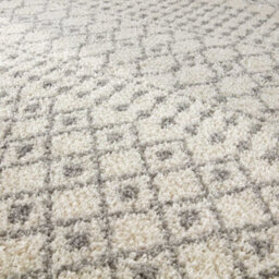 The Rugs Soft Moroccan Diamond Shaggy Rugs And Runners High Pile Ivory And Grey Living Room Kitchen Hallway 1000 - thumbnail 3