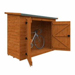 Buttercup Farm 7 X 3 Feet Pent Compact 12mm Shed - Solid Wood/softwood/pine - L205 X W85 X H170.4 Cm - Burnt Orange - thumbnail 4
