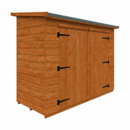 Buttercup Farm 7 X 3 Feet Pent Compact 12mm Shed - Solid Wood/softwood/pine - L205 X W85 X H170.4 Cm - Burnt Orange - thumbnail 2