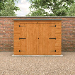 Buttercup Farm 7 X 3 Feet Pent Compact 12mm Shed - Solid Wood/softwood/pine - L205 X W85 X H170.4 Cm - Burnt Orange - thumbnail 5