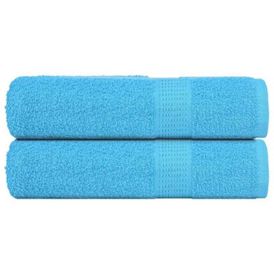 Berkfield Hand Towels 2 Pcs Turquoise 50X100 Cm 360 Gsm 100% Cotton - image 1