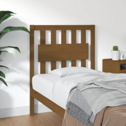 Berkfield Bed Headboard Honey Brown 80.5X4X100 Cm Solid Wood Pine - thumbnail 1