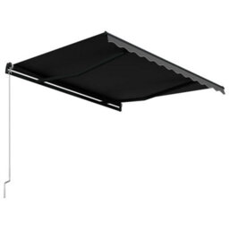 Berkfield Manual Retractable Awning 350X250 Cm Anthracite - thumbnail 4