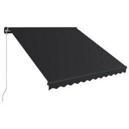 Berkfield Manual Retractable Awning 350X250 Cm Anthracite - thumbnail 2