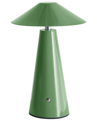 Wyld And Coco Lumina Wireless Led Table Lamp Green Retro Iron Mushroom - Adjustable Shade, 3 Colour Temperatures, Touch Dimmer - image 1