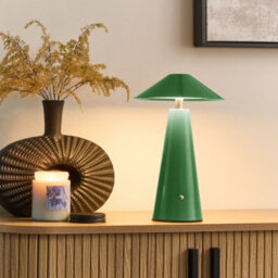 Wyld And Coco Lumina Wireless Led Table Lamp Green Retro Iron Mushroom - Adjustable Shade, 3 Colour Temperatures, Touch Dimmer - thumbnail 2