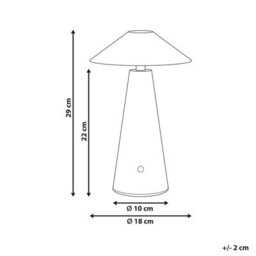 Wyld And Coco Lumina Wireless Led Table Lamp Green Retro Iron Mushroom - Adjustable Shade, 3 Colour Temperatures, Touch Dimmer - thumbnail 3