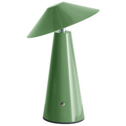 Wyld And Coco Lumina Wireless Led Table Lamp Green Retro Iron Mushroom - Adjustable Shade, 3 Colour Temperatures, Touch Dimmer - thumbnail 4