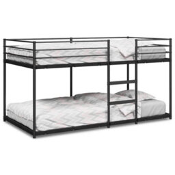 Berkfield Strong Bunk Bed Without Mattress Black 90X190 Cm Steel