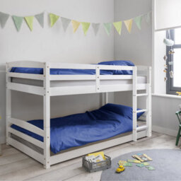 Nöa & Nani Noa & Nani Shorty Kids Solid Wood Bunk Bed Splits Into Toddler And Day Bed In Classic White Mimi - thumbnail 1