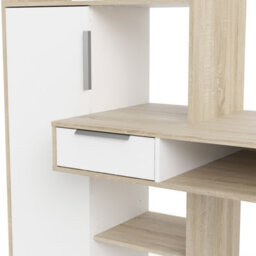 Furniture To Go Function Plus Desk White And Oak With Drawer And Cupboard  (W) 162.8 X (H) 155.4 X (D) 60.35Cm - thumbnail 8