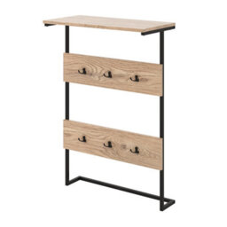 Costway Entryway Hanger Hooks Wall Mounted Coat Rack Wooden Wall Shelf