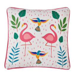 Fusion Tropical Flamingo Outdoor/indoor Water & Uv Resistant Filled Cushion - thumbnail 3