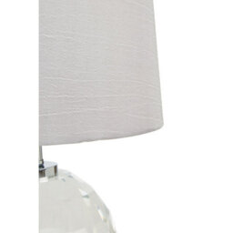 Orsina Crystal Table Lamp With Diamond-Cut Sphere Base, Desk Light With Chrome Stem, Decorative Accent For Offices - thumbnail 2