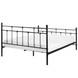 Beliani Bed Metal Lynx 160 X 200 Cm (Eu King Size) Black - thumbnail 6