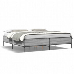 Berkfield Bed Frame Without Mattress Grey Sonoma 180X200 Cm Super King - thumbnail 2
