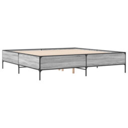Berkfield Bed Frame Without Mattress Grey Sonoma 180X200 Cm Super King - thumbnail 6