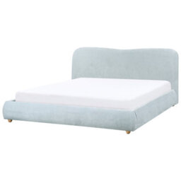 Beliani Ottoman Bed Chenille Blagnac 180 X 200 Cm (Eu Super King) Light Blue - thumbnail 6