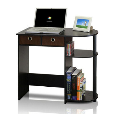 Walplus Furinno Go Green Home Laptop Notebook Computer Desk/table, Espresso/black/brown - image 1