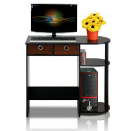 Walplus Furinno Go Green Home Laptop Notebook Computer Desk/table, Espresso/black/brown - thumbnail 2