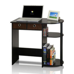 Walplus Furinno Go Green Home Laptop Notebook Computer Desk/table, Espresso/black/brown - thumbnail 1