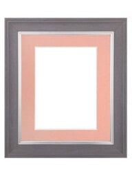 Frames By Post Scandi Slate Grey Frame With Pink Mount For Image Size 18 X 12 - thumbnail 1
