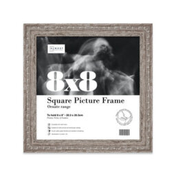 8X8 Walnut Ornate Picture Frame (20.3 X 20.3Cm) Poster, Photo, Artwork, Gallery Wall Or Print - thumbnail 1