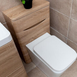Plum&clay Eden Light Oak Back To Wall Toilet Wc Unit Bathroom Furniture - thumbnail 3