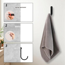 6-Piece Black Metal Wall Hooks, Coat Rack For Clothes, Hats, Bags, And Keys For Bedroom, Bathroom, Kitchen, Living Room, Hallway - thumbnail 4