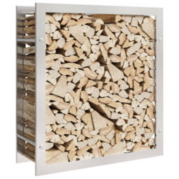 Walplus Firewood Rack 80X28X86 Cm Stainless Steel - thumbnail 3