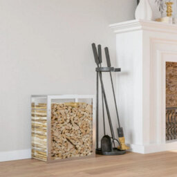 Walplus Firewood Rack 80X28X86 Cm Stainless Steel