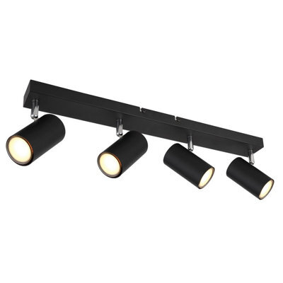 Luminosa Lighting Luminosa Robby Ceiling Spotlight Bar Matt Black 4X Gu10 - image 1