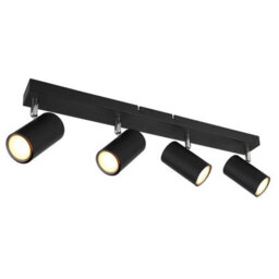 Luminosa Lighting Luminosa Robby Ceiling Spotlight Bar Matt Black 4X Gu10 - thumbnail 1