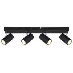 Luminosa Lighting Luminosa Robby Ceiling Spotlight Bar Matt Black 4X Gu10 - thumbnail 3