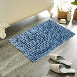 Jumbo Loop Bath Mat In Teal Blue