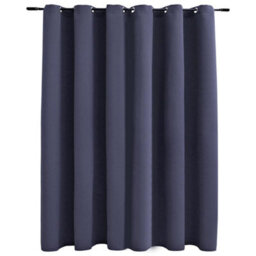 Berkfield Elegant Blackout Curtain With Metal Rings Anthracite 290X245 Cm