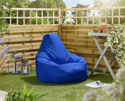 Beautiful Beanbags Kids Highback Beanbag Indoor Or Outdoor Bean Bag For Children Ready Filled - Blue - thumbnail 2