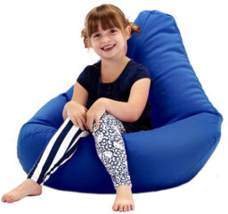 Beautiful Beanbags Kids Highback Beanbag Indoor Or Outdoor Bean Bag For Children Ready Filled - Blue