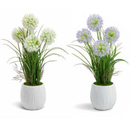 Purple 50Cm Modern Faux Artificial Dandelion Plants In Pot Silk Flowers Garden Decor - thumbnail 6