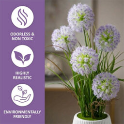 Purple 50Cm Modern Faux Artificial Dandelion Plants In Pot Silk Flowers Garden Decor - thumbnail 5