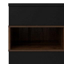 Wyld Haus Indigo Sideboard 2 Door 1 Drawer In Black And Walnut, Compact Contemporary - thumbnail 8