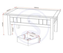 Seconique Panama 1 Drawer Coffee Table In White And Natural Wax Finish - thumbnail 2