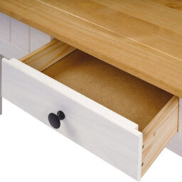 Seconique Panama 1 Drawer Coffee Table In White And Natural Wax Finish - thumbnail 5