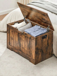 Songmics Vasagle Storage Chest, Storage Bench With 2 Safety Hinges, Shoe Storage Bench, Modern Style,for Hallway, Bedroom, Living Room - thumbnail 3