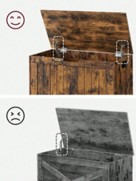 Songmics Vasagle Storage Chest, Storage Bench With 2 Safety Hinges, Shoe Storage Bench, Modern Style,for Hallway, Bedroom, Living Room - thumbnail 4