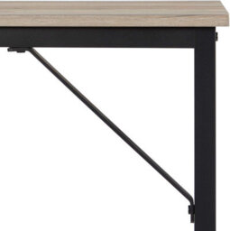 Songmics Vasagle Office Desk Table Workstation Small 100 X 50 X 75 Cm , Simple Assembly Metal Industrial Style Grey And Black - thumbnail 5